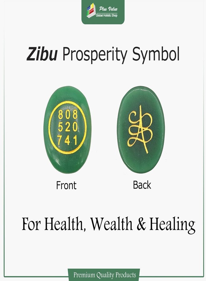Plus Value Green Jade Stone Zibu Coin Symbol with Switch Word Grabovi Numbers for Money, Prosperity, Wealth, Abundance, Wish Manifestation, Reiki Healing Aura Chakra Vastu Feng Shui - Image 3